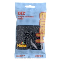 Hama® Zažehlovací korálky MIDI černé 1000ks H207-18