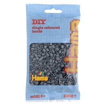 Hama® Zažehlovací korálky MIDI tmavě šedé 1000ks H207-71