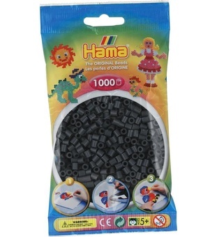 Hama® Zažehlovací korálky MIDI tmavě šedé 1000ks H207-71