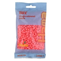 Hama® Zažehlovací korálky MIDI pastelově červené 1000ks H207-44