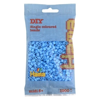 Hama® Zažehlovací korálky MIDI pastelově modré 1000ks H-207-46