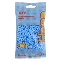 Hama® Zažehlovací korálky MIDI pastelově modré 1000ks H-207-46
