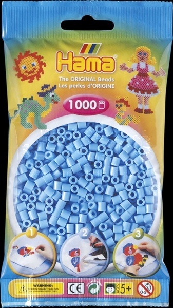 Hama® Zažehlovací korálky MIDI pastelově modré 1000ks H-207-46