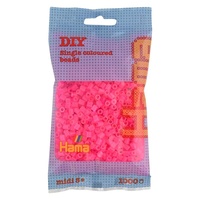 Hama® Zažehlovací korálky MIDI neonové růžové 1000ks H207-32