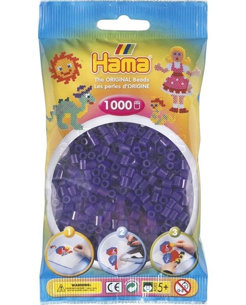 Hama® Zažehlovací korálky MIDI průhledné fialové H207-24