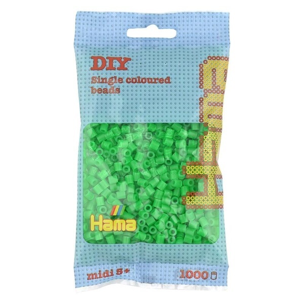Hama® Zažehlovací korálky MIDI zelené neonové 1000ks H207-37