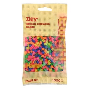 Hama® Zažehlovací korálky MIDI Neonové mix barev 1000ks H207-51