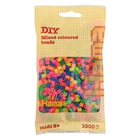 Hama® Zažehlovací korálky MIDI Neonové mix barev 1000ks H207-51