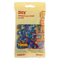 Hama® Zažehlovací korálky MIDI průhledné s glitrem mix barev 1000ks H207-54