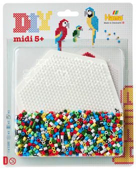 Hama® Korálkový set MIDI Papoušci 1100ks
