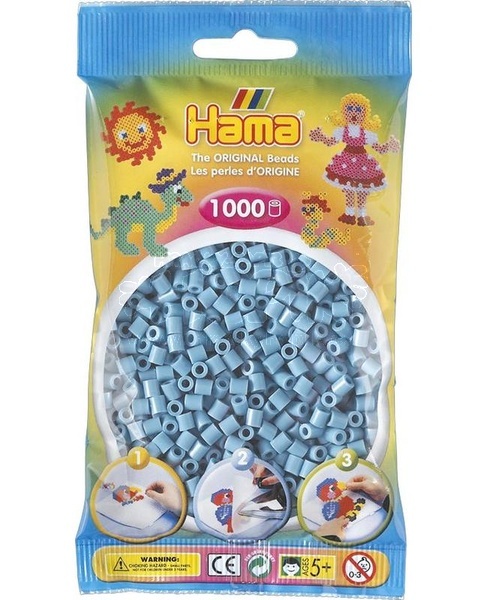 Hama® Zažehlovací korálky MIDI tyrkysové modré 1000ks H207-31