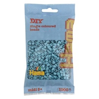 Hama® Zažehlovací korálky MIDI tyrkysové modré 1000ks H207-31