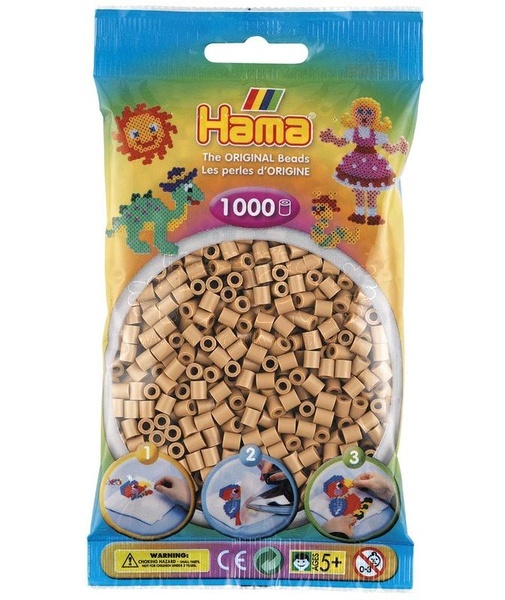 Hama® Zažehlovací korálky MIDI světle hnědé 1000ks H207-75