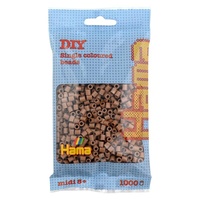 Hama® Zažehlovací korálky MIDI hnědé 1000ks H207-76