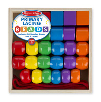 Melissa and Doug Dřevěné korále Navlékání pro nejmenší