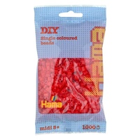 Hama® Zažehlovací korálky MIDI průhledné červené 1000ks H207-13