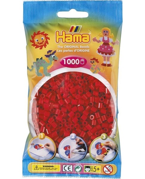 Hama® Zažehlovací korálky MIDI tmavě červené 1000ks H207-22
