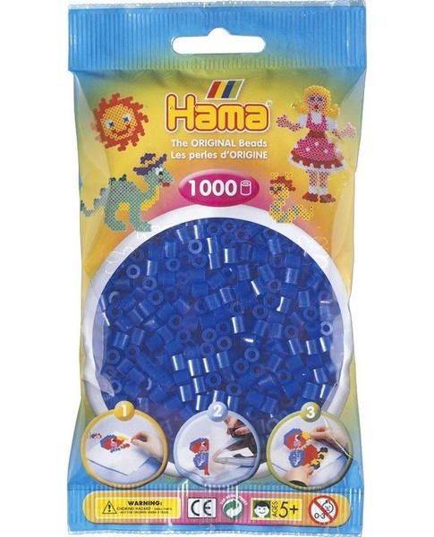 Hama® Zažehlovací korálky MIDI neonové modré 1000ks H207-36