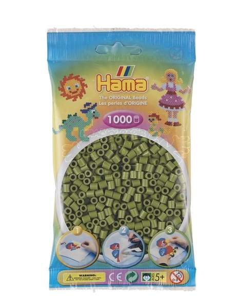 Hama® Zažehlovací korálky MIDI khaki 1000ks H207-84
