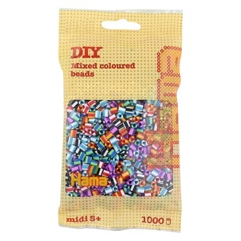 Hama® Zažehlovací korálky MIDI duhové mix barev 1000ks H207-90