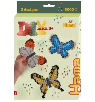 Korálky MIDI Dárkový box Motýlci 2000ks H3452