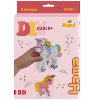 Korálky MIDI Dárkový box Jednorožci 2000ks H3454