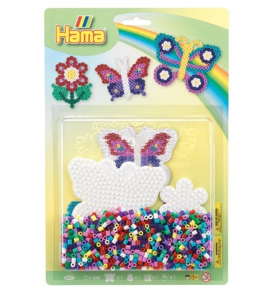 Hama® Korálkový set MIDI Motýl a květina 1100ks