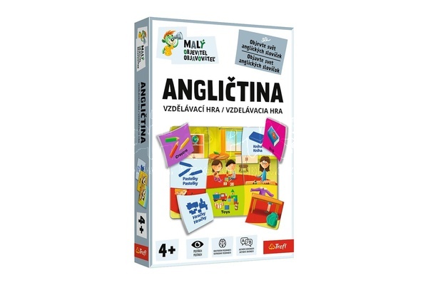 Malý objevitel Angličtina vzdělávací společenská hra v krabici 19x29x4cm