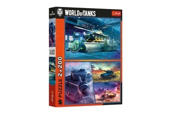 Puzzle 2v1 World of tanks 2x200 dílků 41x27,5cm v krabici 26x34x4,5cm
