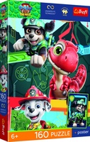 Puzzle Tlapková patrola/Paw Patrol Dino Movie 27,5x41cm 160 dílků + plakát v krabici 19x29x4cm