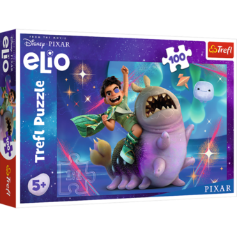 Puzzle Elio a vesmírné dobrodružství 100 dílků 41x27,5cm v krabici 29x19x4cm