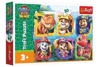 Puzzle Tlapková patrola/Paw Patrol Dino Movie: Dinosauří ostrov 27x20cm 30dílků v krabičce 21x14x4cm