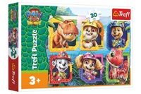 Puzzle Tlapková patrola/Paw Patrol Dino Movie: Dinosauří ostrov 27x20cm 30dílků v krabičce 21x14x4cm