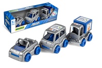 +Auto policejní Kid Cars 3ks plast 10cm v krabičce 30x8x10cm 12m+ Wader