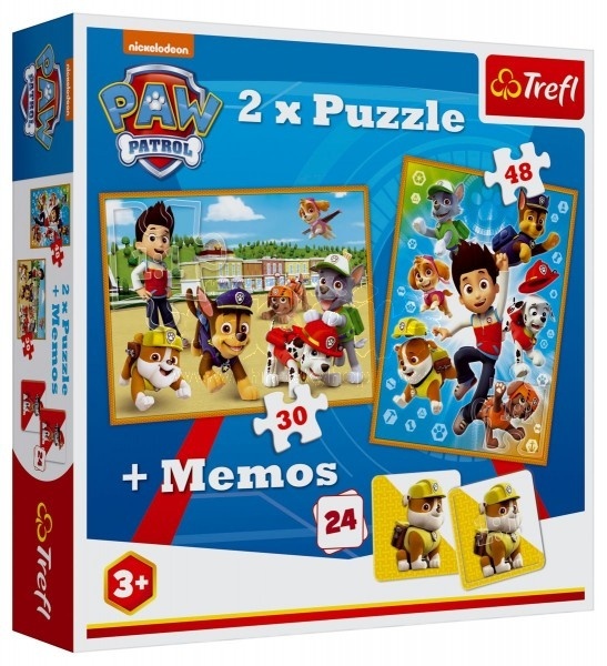 Trefl Puzzle 2 v 1 + pexeso Paw Patrol Tlapková patrola