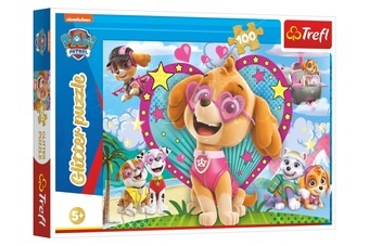 Trefl Puzzle třpytivé Paw Patrol Tlapková patrola 100 dílků