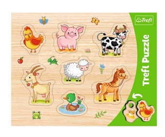 Trefl Vkládačka Puzzle obrysové Zvířátka Farma
