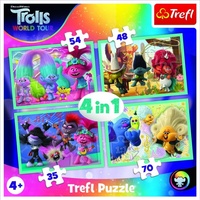 Trefl Puzzle 4 v 1 Trollové koncertní turné