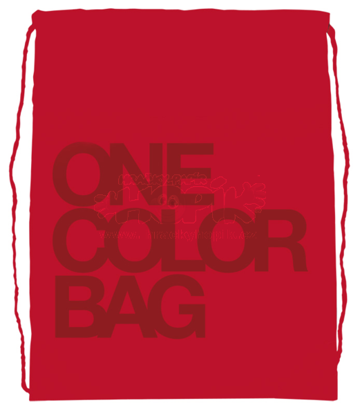 Stil Studentský školní vak sáček na záda One Colour červený