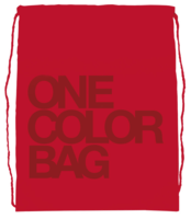 Stil Studentský školní vak sáček na záda One Colour červený