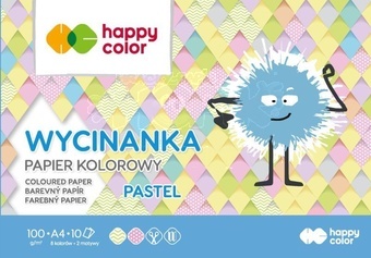 Blok PASTELOVÝCH glazovaných papírů A4 10ls 100g/m2 Happy Color