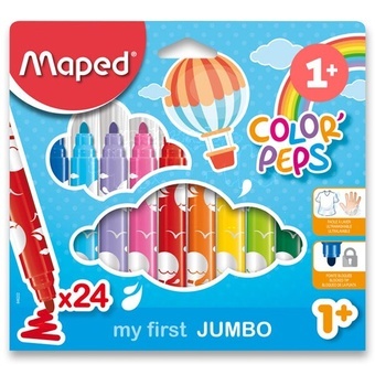 Fixy Maped Color Peps Jumbo 1+24ks Vypratelné