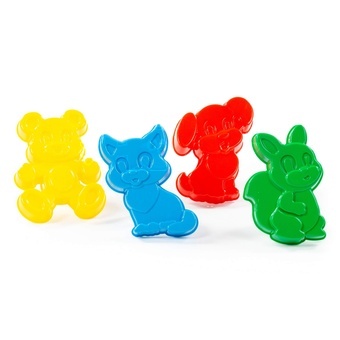 Formičky Zvířátka 4ks veverka,pejsek,kotě,méďa