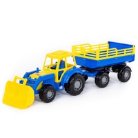 Traktor Mistr nakladač s přívěsem