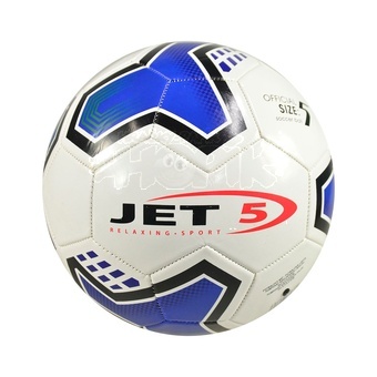 Míč fotbalový velikost 5 bílo modrý