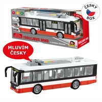 Trolejbus na setrvačník 28cm mluví česky hlásí zastávky