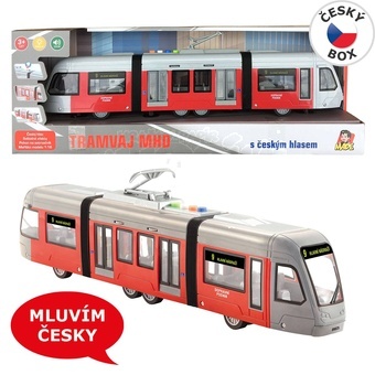 Tramvaj na setrvačník 44cm mluví česky hlásí zastávky