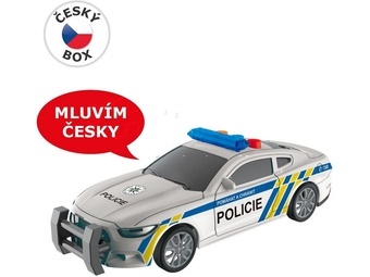Policejní auto na setrvačník 17 cm světlo, zvuk, české věty posádky a dispečinku