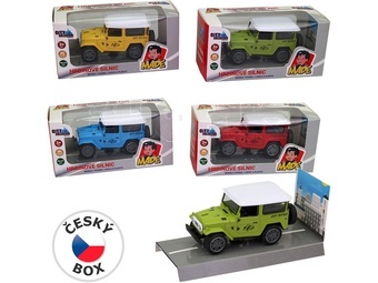 Auto Jeep kovový na zpětný chod 9,5, x 4,6 x 5 cm