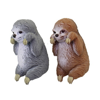 Zvířátko lenochod, 24 ks v display boxu, 9 cm